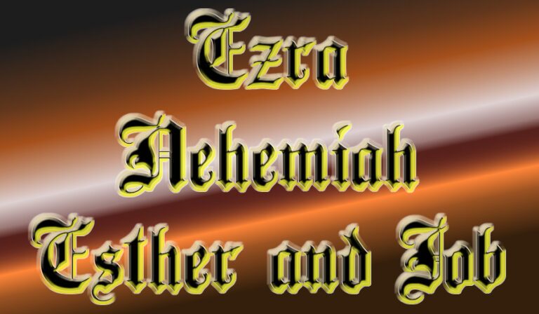 Ezra Nehimiah Esther Job