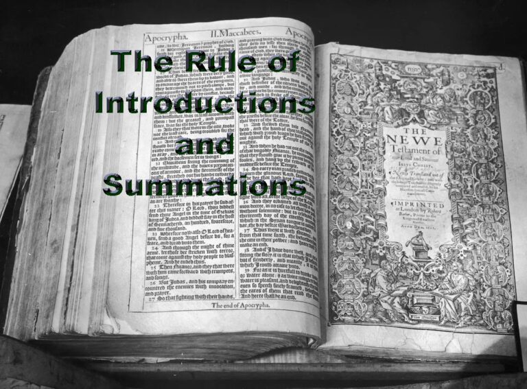 Intro Summations Old Bible