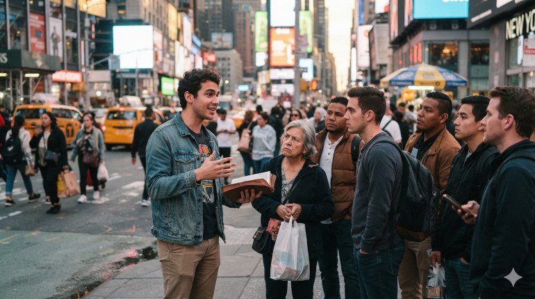 Man Preaching NY