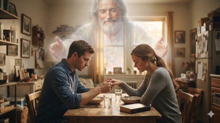 Man Woman Praing God