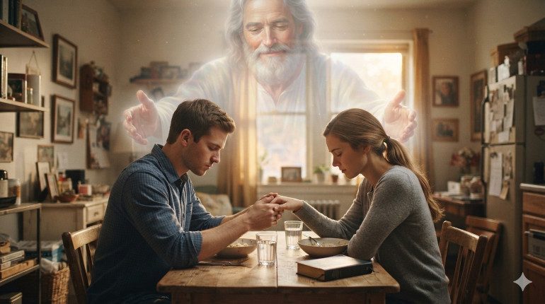 Man Woman Praing God